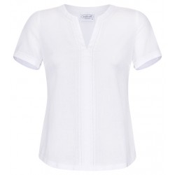 Shirt in weiß gewebtem Voile - Waldorff