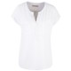 Blusen Shirt in Off White mit überschnittenem Arm - Milano Italy