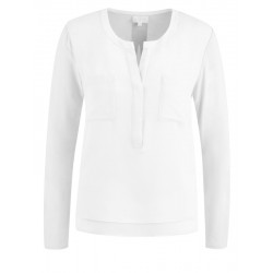 Blusen Shirt in off white mit langem Arm - Milano Italy