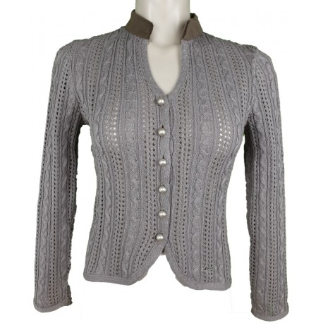 Strickjacke "Magdalena" in taupe von Trachten Deiser