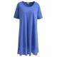 Shirt Kleid in blau mit Kurzarm von Milano Italy
