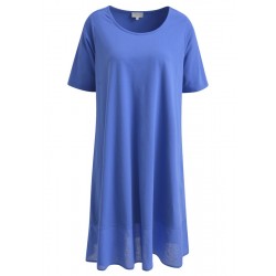 Shirt Kleid in blau mit Kurzarm von Milano Italy