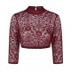 Hochgeschlossene Dirndlbluse "Barbsi" in weinrot mit 3/4 Arm von Hammerschmid