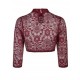 Hochgeschlossene Dirndlbluse "Barbsi" in weinrot mit 3/4 Arm von Hammerschmid
