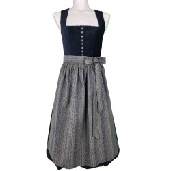 70 cm - Samt Dirndl "Pamela" in schwarz von Wenger