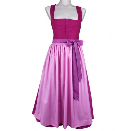 80 cm - Dirndl "Wiessee" mit Leinenoberteil in pink von Hammerschmid