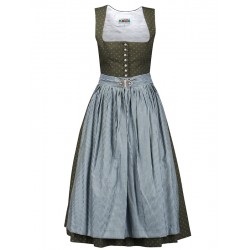 80 cm - Dirndl in oliv grün und Schürze mit Schließe - Berwin&Wolff