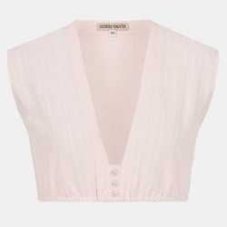 Dirndlbluse "Kelly Striped Cotton Rose" - CocoVero