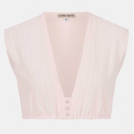 Dirndlbluse "Kelly Striped Cotton Rose" - CocoVero
