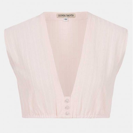 Dirndlbluse "Kelly Striped Cotton Rose" - CocoVero