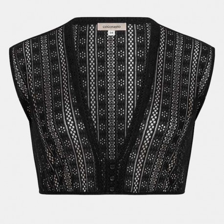 Spitzenbluse "Emmi Black Stripes" - CocoVero