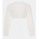 Dirndlbluse "Luci Striped Cotton White" - CocoVero