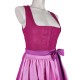 80 cm - Dirndl "Wiessee" mit Leinenoberteil in pink von Hammerschmid