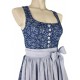 70 cm - Baumwoll Dirndl "Klostersee" in Blau von Hammerschmid