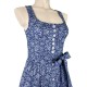 70 cm - Baumwoll Dirndl "Klostersee" in Blau von Hammerschmid