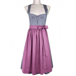 70 cm - Dirndl "Ronja" in grau mit sandelholz von Wenger