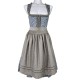 60 cm - Dirndl "Rana" in blau mit schilf von Krüger