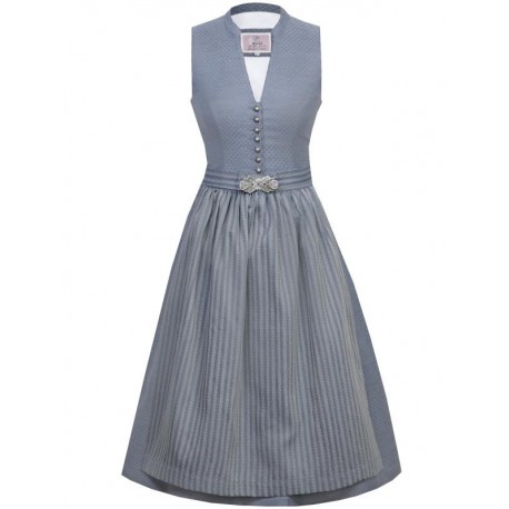70 cm - Dirndl "Johanna" hochgeschlossen in light denim von Marjo