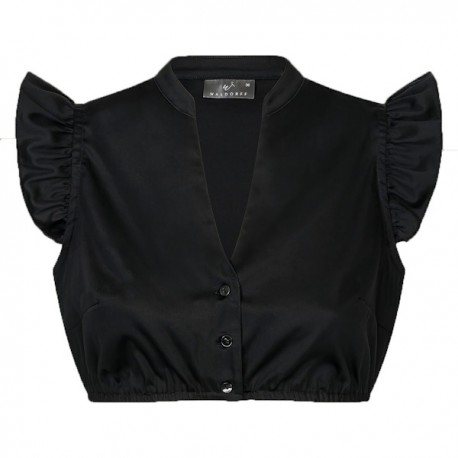 Dirndlbluse mit Flügelarm in schwarz - Waldorff