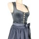 70 cm - Dirndl Patrice mit Samt in anthra von Krüger Collection