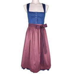 Dirndl Ingrid in schilf mit aqua von Turi, 70 cm