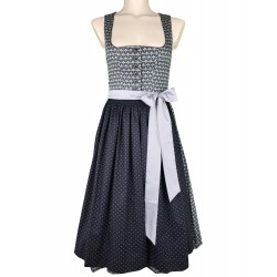 70 cm - Dirndl Pillersee in schwarz/weiß von Hammerschmid