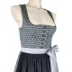 70 cm - Dirndl Pillersee in schwarz/weiß von Hammerschmid