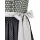 70 cm - Dirndl Pillersee in schwarz/weiß von Hammerschmid