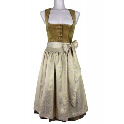 70 cm - Dirndl Tuana mit Samt in messing von Krüger Collection