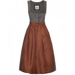 75 cm - Dirndl Miltach in coffee mit siena von Marjo
