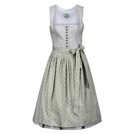 70 cm - Flanell Dirndl in schilfgrünem Pepita - Berwin