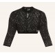 Hochgeschlossene Dirndlbluse Babsi in schwarz mit 3/4 Arm von Hammerschmid