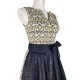 70 cm - Dirndl von Glanz & Zauber mit Stretch in sandgold mit schwarz