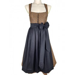 70 cm - Dirndl Kasandra in schwarz mit cognac von Wenger