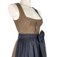 70 cm - Dirndl Kasandra in schwarz mit cognac von Wenger