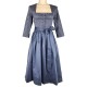 70 cm - Dirndl mit 7/8 Arm in blau von Glanz & Zauber mit Stretch in salbei