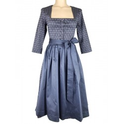 70 cm - Dirndl mit 7/8 Arm in blau von Glanz & Zauber mit Stretch in salbei