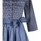 70 cm - Dirndl mit 7/8 Arm in blau von Glanz & Zauber mit Stretch in salbei