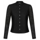 Bluse mit langem Arm in schwarzer Spitze - Waldorff