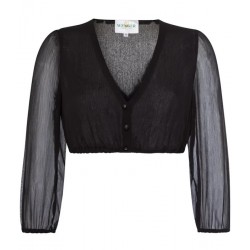 Dirndlbluse Petra in schwarz mit Ballonarm - Wenger