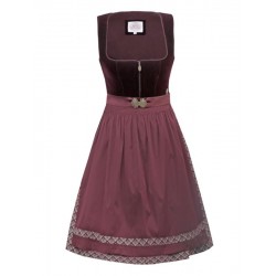 65 cm -Samt Dirndl Amorbach mahagoni von Marjo
