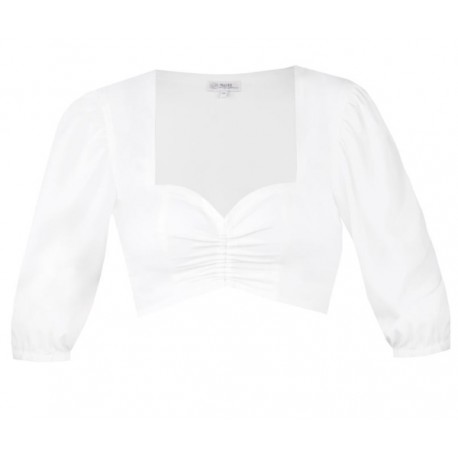 Dirndlbluse Opfenbach in offwhite mit Ballonarm - Marjo