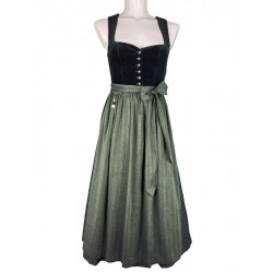 80 cm - Dirndl Julia mit Samtmieder in oliv von Wenger