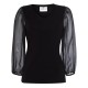 Shirt Paris schwarz mit langem Ballonarm - Wenger