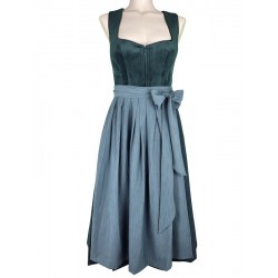 80 cm - Samtdirndl Valera in petrol von Krüger Collection