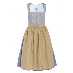75 cm - Dirndl in hellgrau mit messing - Berwin