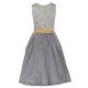 75 cm - Dirndl in hellgrau mit messing - Berwin