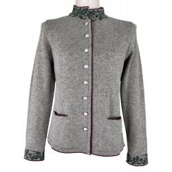Astrifa - Strickjacke Absberg in pfeffer aus Merinowolle