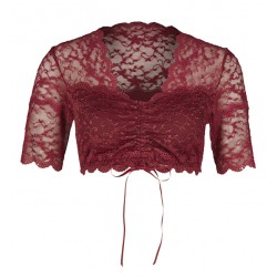Spitzen Dirndlbluse Martina Red Berries - Nina von C.
