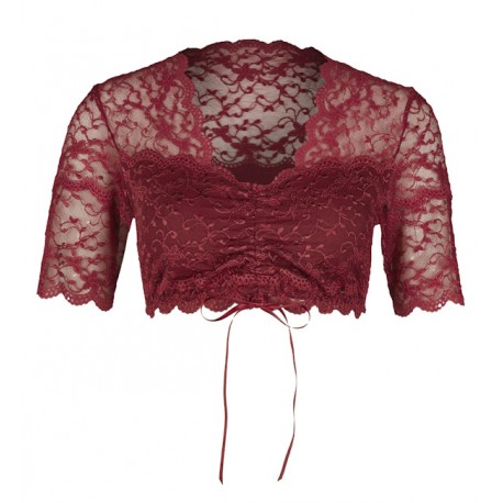 Spitzen Dirndlbluse Martina Red Berries - Nina von C.